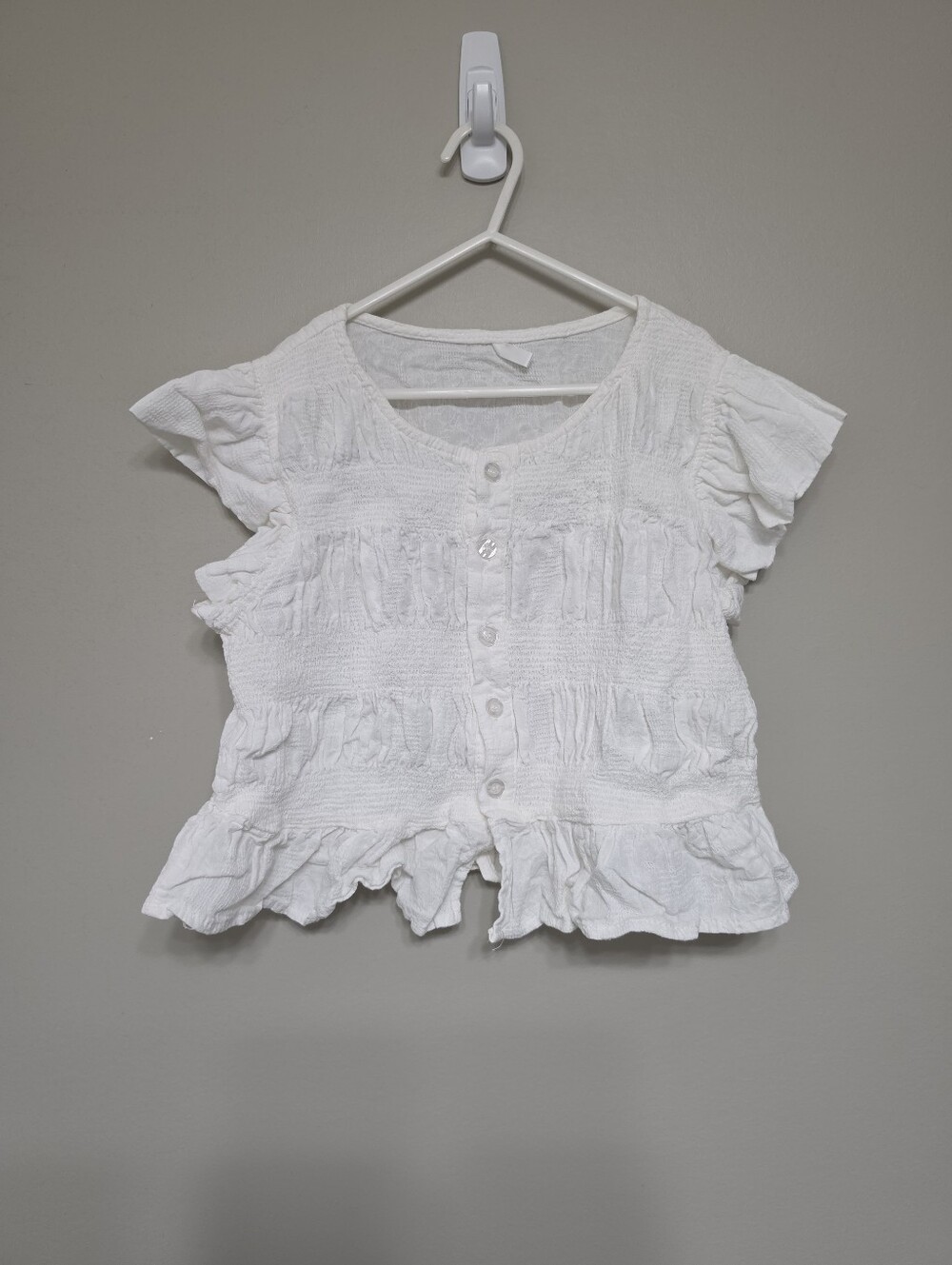 Cropped White Blouse